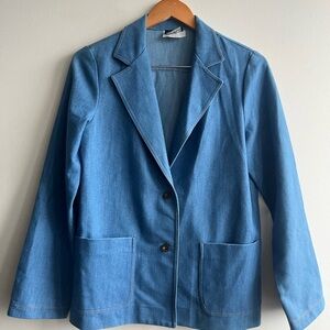 90s Vintage Denim Blazer Koret City Blues Size S-M